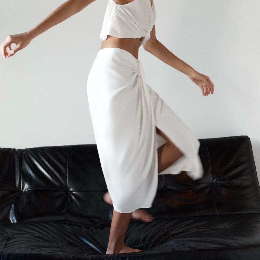 ZARA Knotted Pareo Skirt - Picture 11 of 14